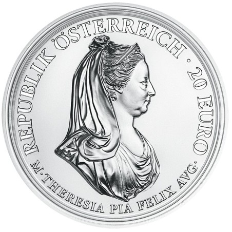 Euromince mince 20 Euro Rakúsko 2018 Maria Terézia: milosť a vernos...