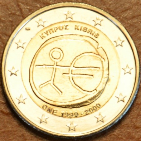 euroerme érme 2 Euro Ciprus 2009 - 10 éves az Európai Monetáris Uni...