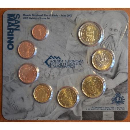 eurocoin eurocoins San Marino 2012 official 8 coins set (BU)