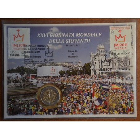eurocoin eurocoins 2 Euro Vatican 2011 - XXVI World Youth Day Madri...