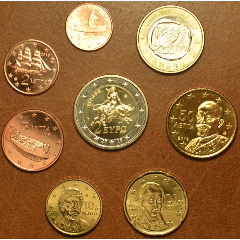 Euromince mince Sada 8 euromincí Grécko 2018 (UNC)
