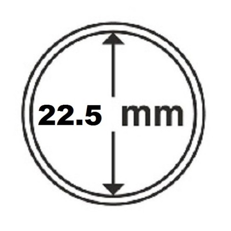 euroerme érme 22,5 mm Leuchtturm kapszula 20 centes érmékre