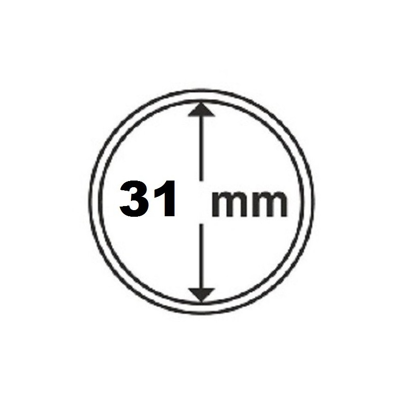 euroerme érme 31 mm Leuchtturm kapszula