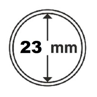 euroerme érme 23 mm Leuchtturm kapszula 1 euro érmére (10 db)