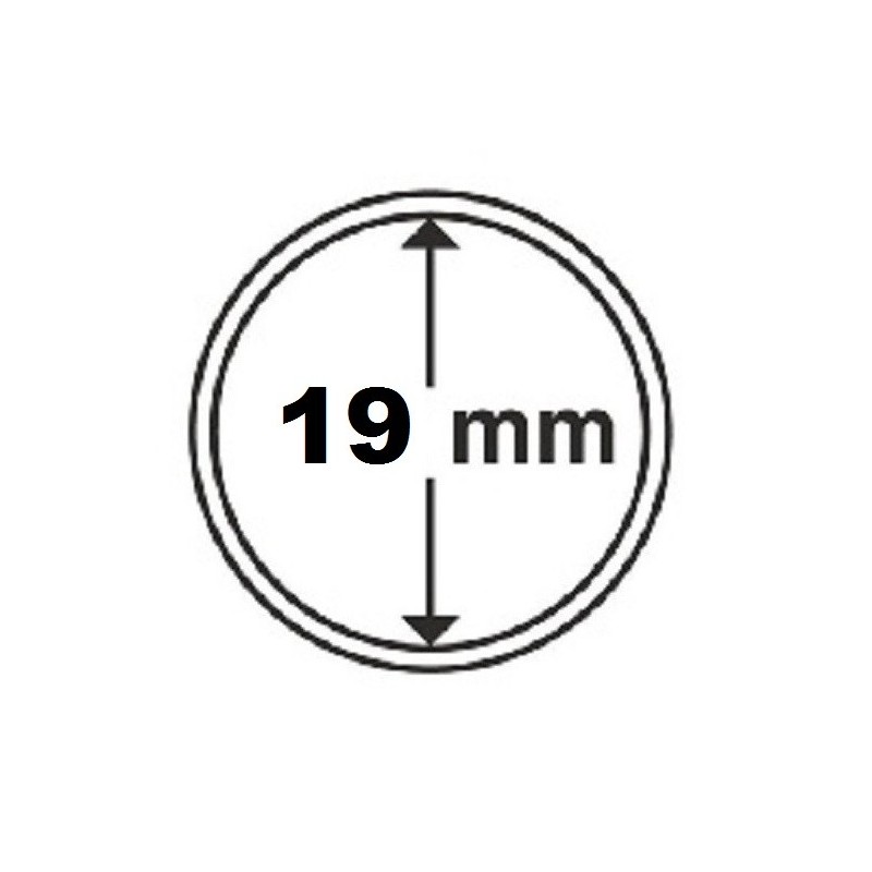 Euromince mince 19 mm Leuchtturm kapsula na 2 centovú mincu (10 ks)