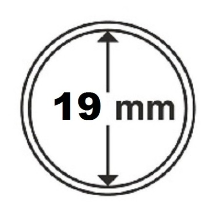 euroerme érme 19 mm Leuchtturm kapszula 2 centes érmére