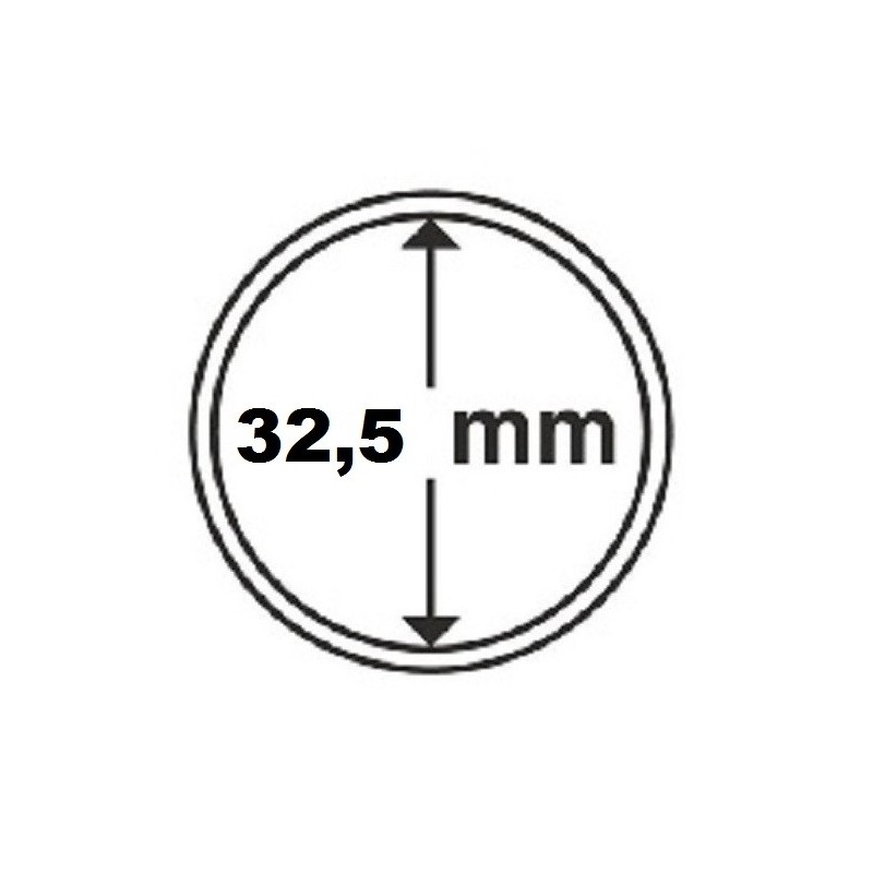 euroerme érme 32,5 mm Leuchtturm 10 kapszula a szlovén 3 eurós érmére