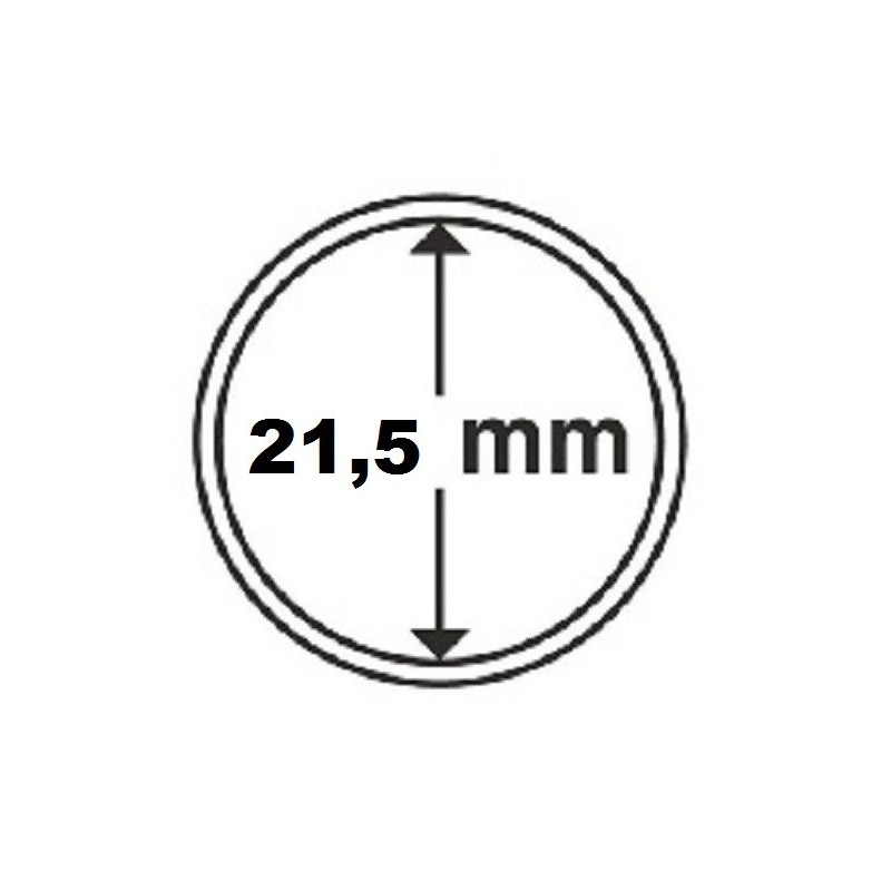 Euromince mince 21,5 mm Leuchtturm kapsula na 5 centovú mincu (10 ks)