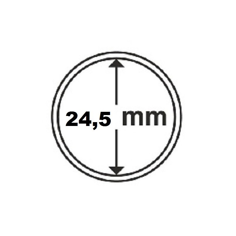 euroerme érme 24,5 mm Leuchtturm 10 kapszula 50 centes érmére