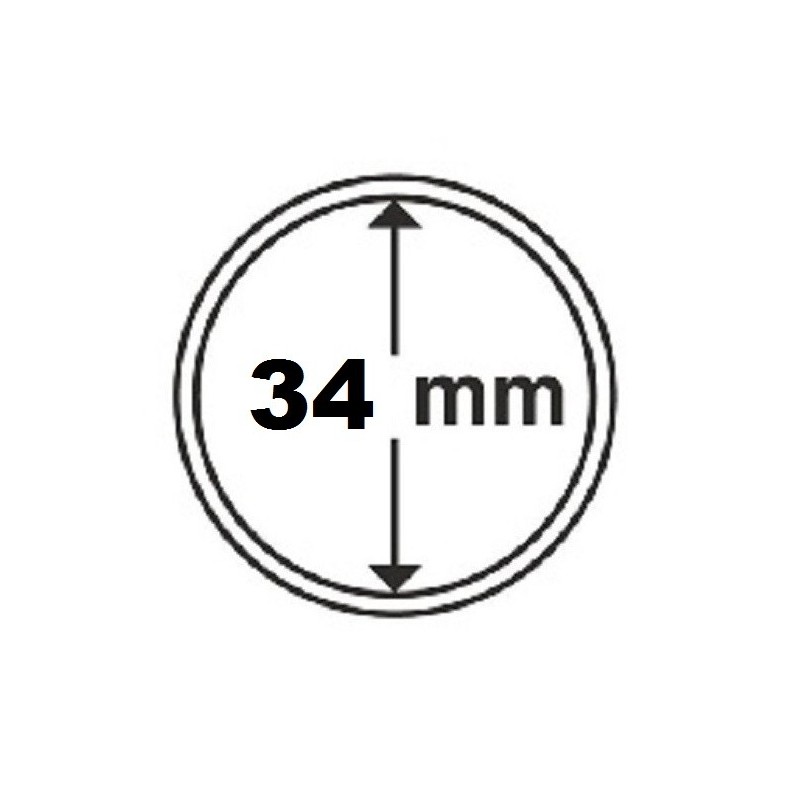 euroerme érme 34 mm Leuchtturm kapszula