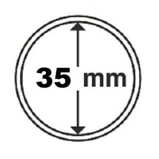 euroerme érme 35 mm Leuchtturm kapszula
