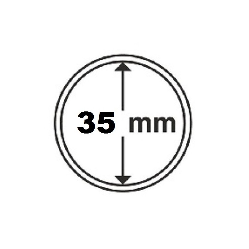 euroerme érme 35 mm Leuchtturm kapszula