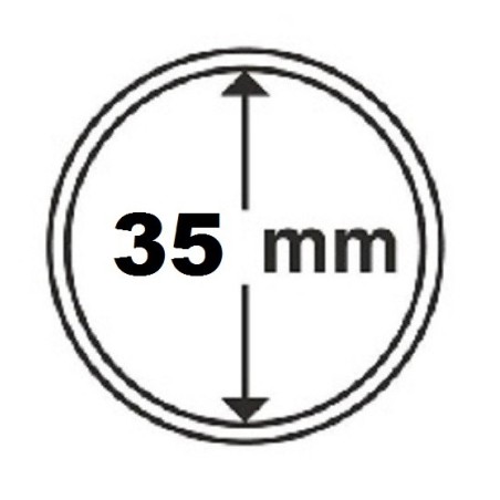 Euromince mince 35 mm Leuchtturm kapsula (10 ks)