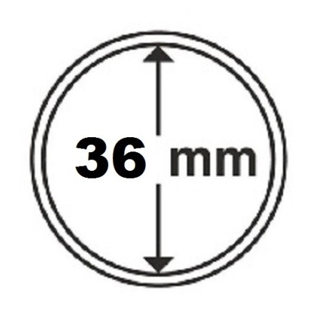 euroerme érme 36 mm Leuchtturm kapszula