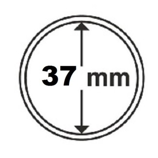 Euromince mince 37 mm Leuchtturm kapsula (10 ks)