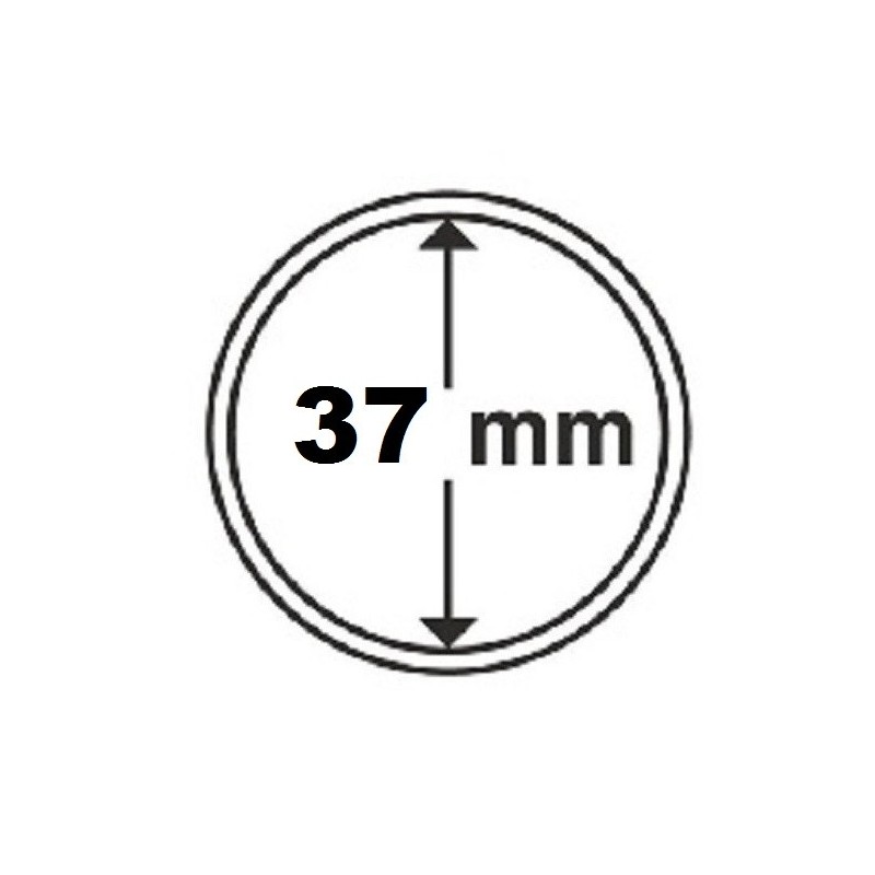 euroerme érme 37 mm Leuchtturm kapszula