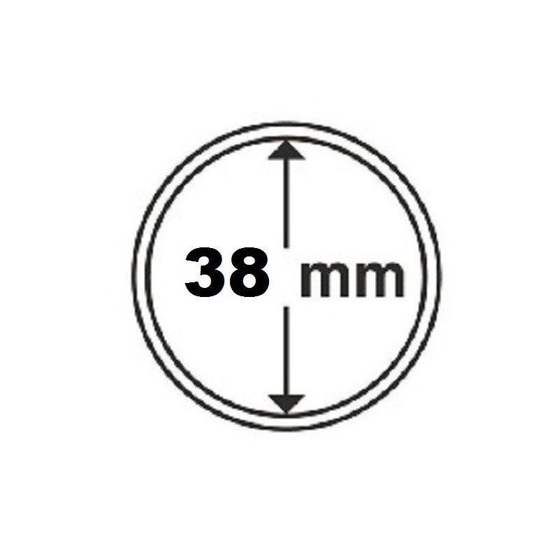 euroerme érme 38 mm Leuchtturm kapszula