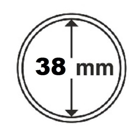 euroerme érme 38 mm Leuchtturm kapszula