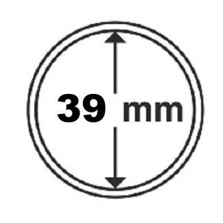 Euromince mince 39 mm Leuchtturm kapsula (10 ks)