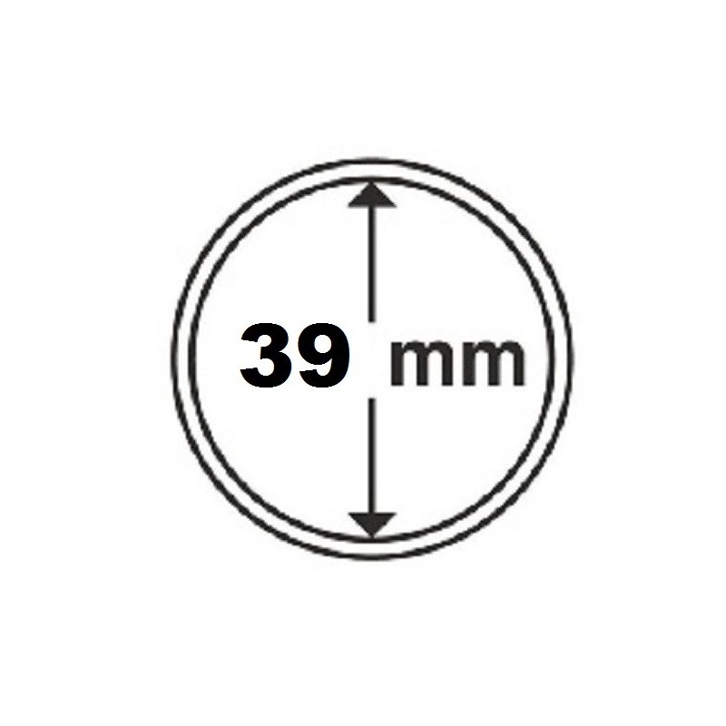 Euromince mince 39 mm Leuchtturm kapsula (10 ks)