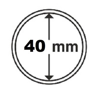 Euromince mince 40 mm Leuchtturm kapsula (10 ks)