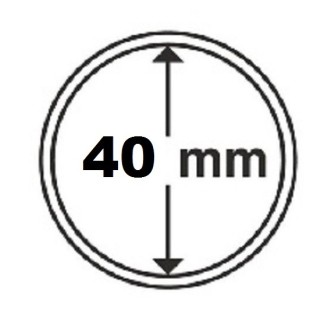 euroerme érme 40 mm Leuchtturm kapszula