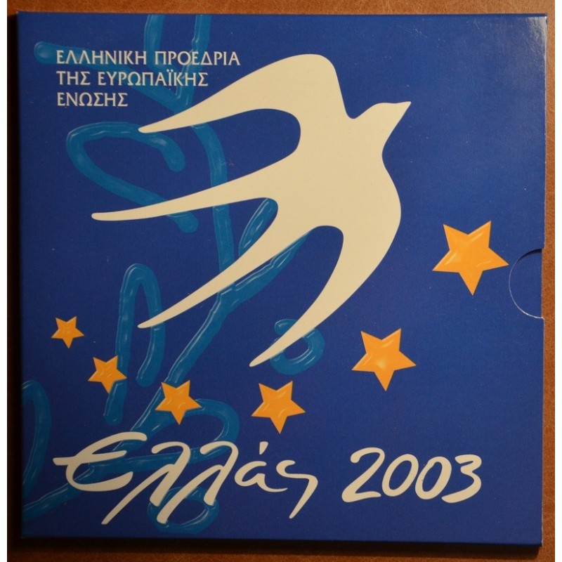 Euromince mince Grécko 2003 sada mincí s 10 Euro mincou (BU)