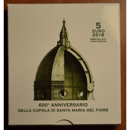 euroerme érme 5 Euro Vatikán 2018 - Santa Maria kupola (Proof)