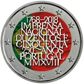 euroerme érme 2 Euro Portugália 2018 - Az INCM verde 250 éve (színe...