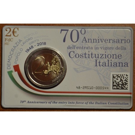 eurocoin eurocoins 2 Euro Italy 2018 - 70th Constitution of Italy (BU)