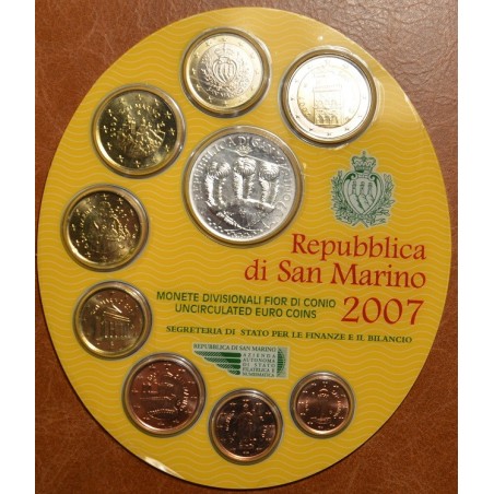 Euromince mince San Marino 2007 oficiálna sada 9 mincí (BU)
