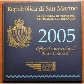 eurocoin eurocoins San Marino 2005 official set with 5 Euro Ag coin...