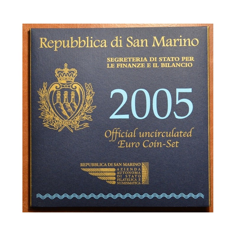 euroerme érme San Marino 2005-ös forgalmi sor 5 Euro Ag emlékérméve...