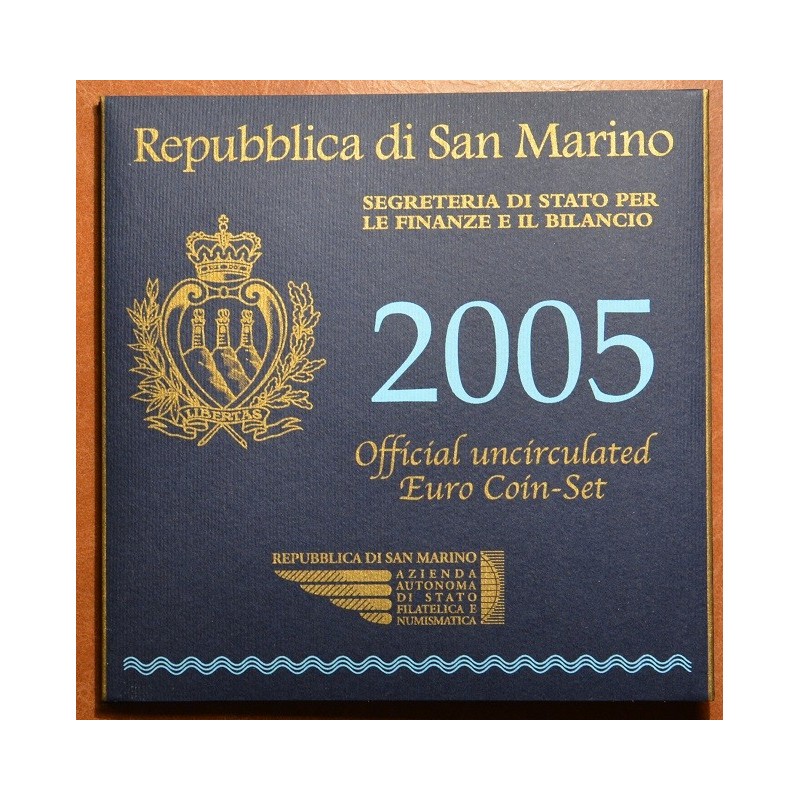 Euromince mince San Marino 2005 sada s 5 Euro Ag mincou (BU)
