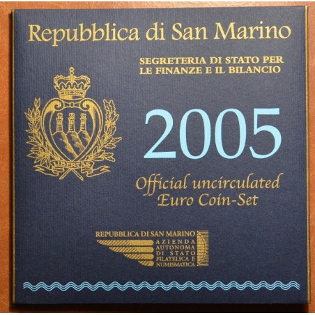 Euromince mince San Marino 2005 sada s 5 Euro Ag mincou (BU)