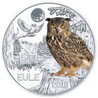 eurocoin eurocoins 3 Euro Austria 2018 Owl (UNC)