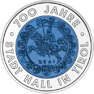 eurocoin eurocoins 25 Euro Austria 2003 - City of hall in Tyrol (Niob)