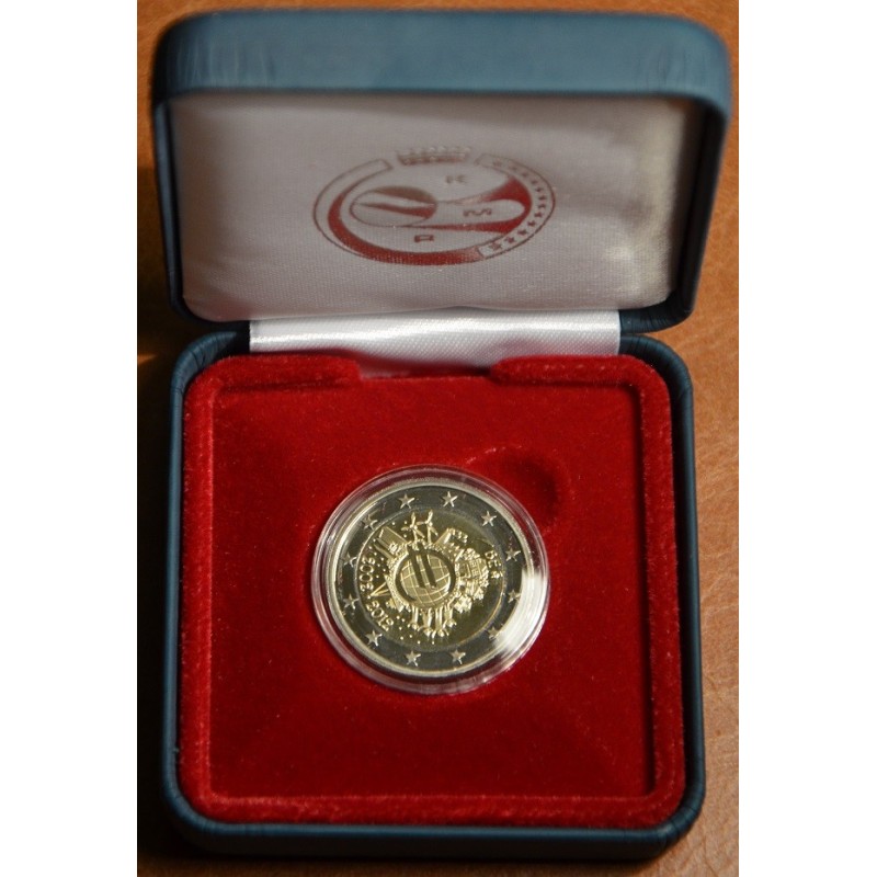 Euromince mince 2 Euro Belgicko 2012 - 10. výročia vzniku Eura (Proof)