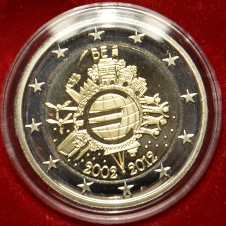 euroerme érme 2 Euro Belgium 2012 - Az Euro 10. évfordulója (Proof)