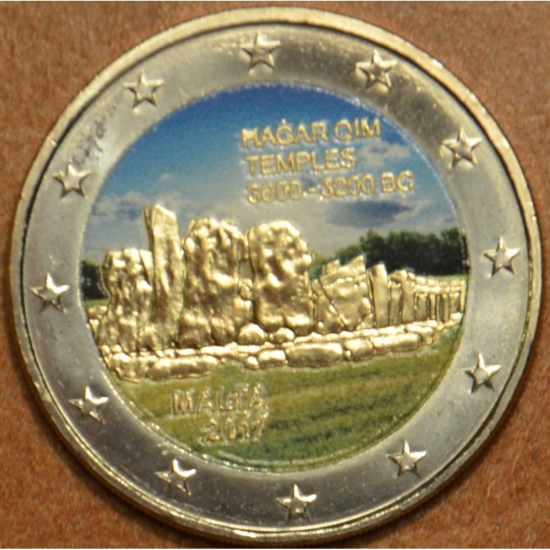 euroerme érme 2 Euro Málta 2017 - Hagar Qim IV. (színezett UNC)
