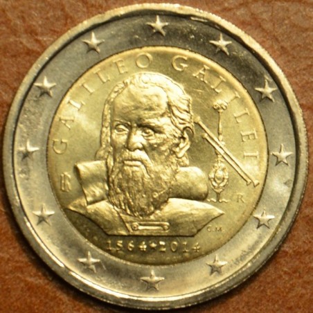 euroerme érme 2 Euro Olaszország 2014 - Galileo Galilei születéséne...