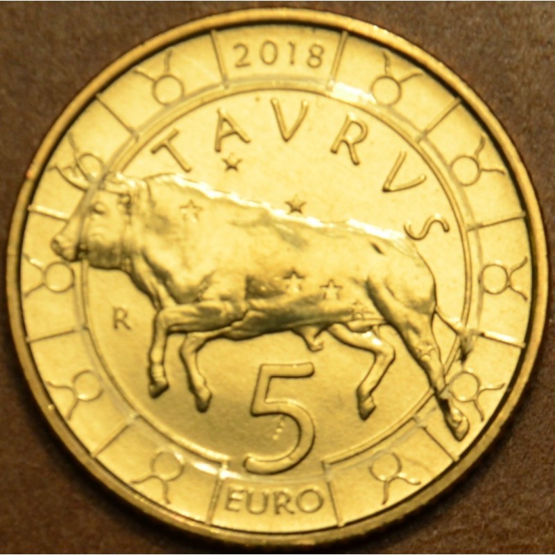 Euromince mince 5 Euro San Marino 2018 Zodiac: Býk (UNC)