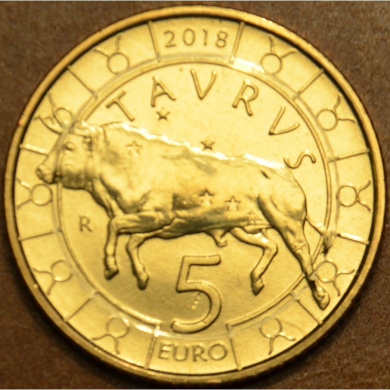 eurocoin eurocoins 5 Euro San Marino 2018 Zodiac: Taurus (UNC)