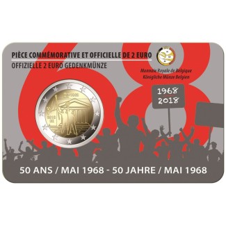 euroerme érme 2 Euro Belgium 2018 - 1968 francia oldal (UNC)