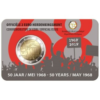 euroerme érme 2 Euro Belgium 2018 - 1968 holland oldal (UNC)