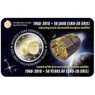 Euromince mince 2 Euro Belgicko 2018 - 50. výročie satelitu ESRO-2B...