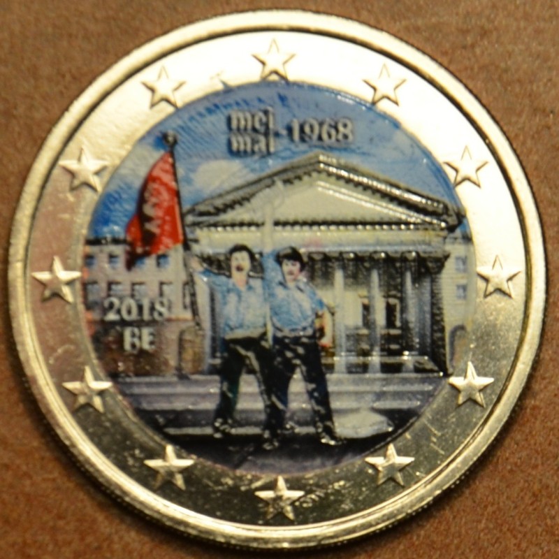 Euromince mince 2 Euro Belgicko 2018 - 1968 II. (farebná UNC)