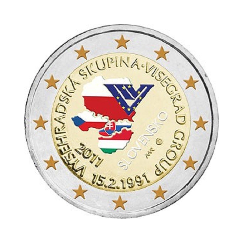 euroerme érme 2 Euro Szlovákia 2011 - A Visegrádi szerzõdés 20. évf...