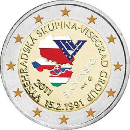 euroerme érme 2 Euro Szlovákia 2011 - A Visegrádi szerzõdés 20. évf...