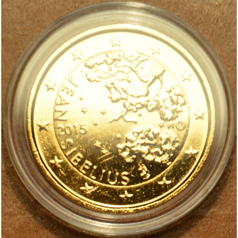 euroerme érme 2 Euro Finnország 2015 - Jean Sibelius (aranyozott UNC)